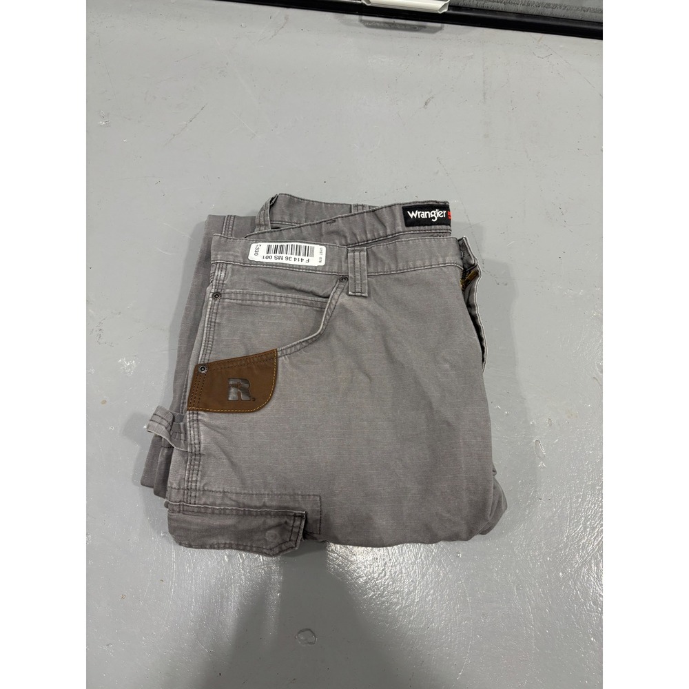 Wrangler RIGGS Workwear Mens Grey Ripstop Cargo Pants 3W060ST 40x32